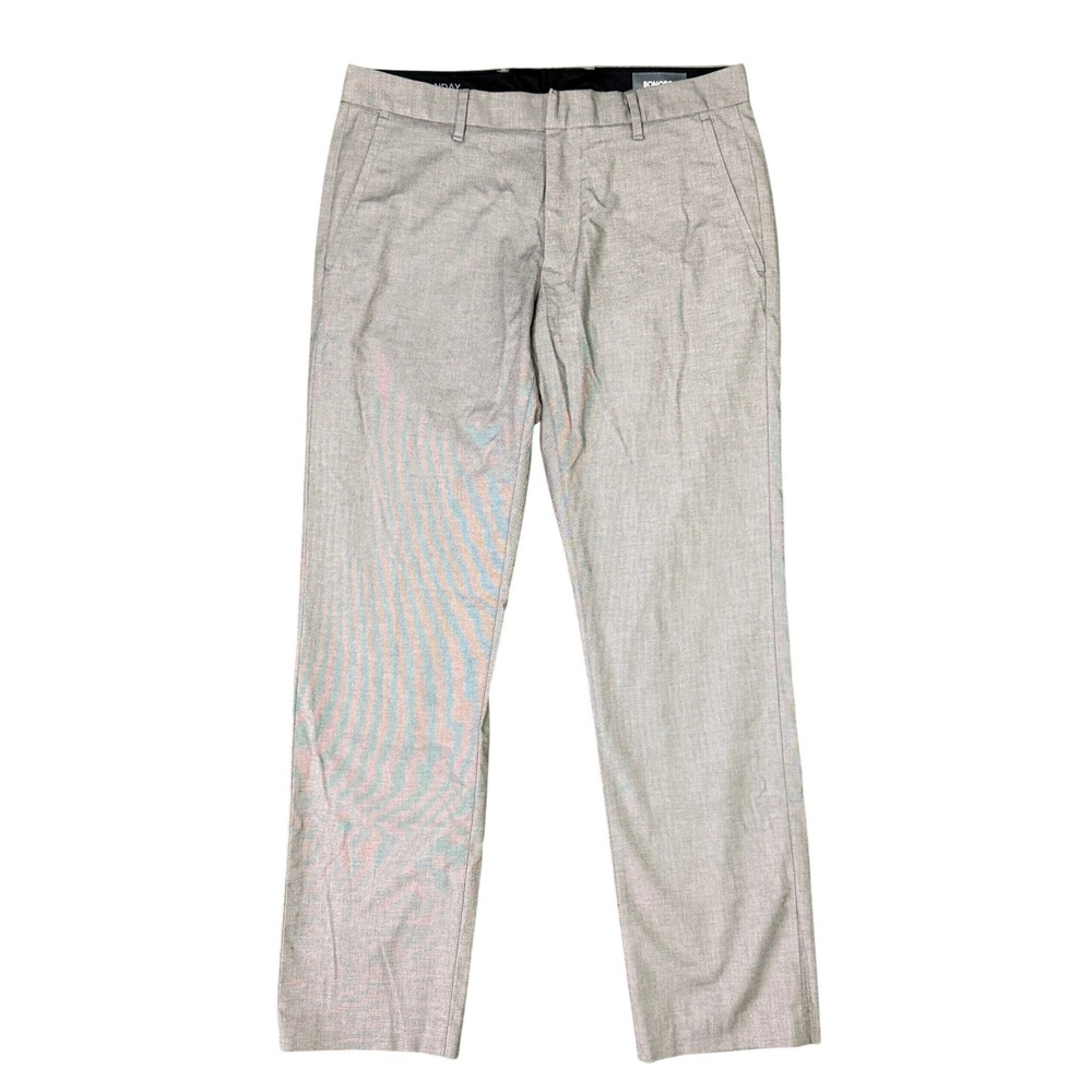 Bonobos Monday Weekday Warrior Slim Fit Dress Pants Grey Mens 31x30 Stretch